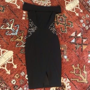 Off shoulder black dress